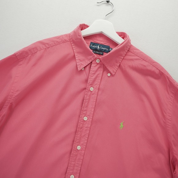 Ralph Lauren Other - Ralph Lauren Classic Fit Short Sleeve Button Down Shirt Salmon Pink Mens XL